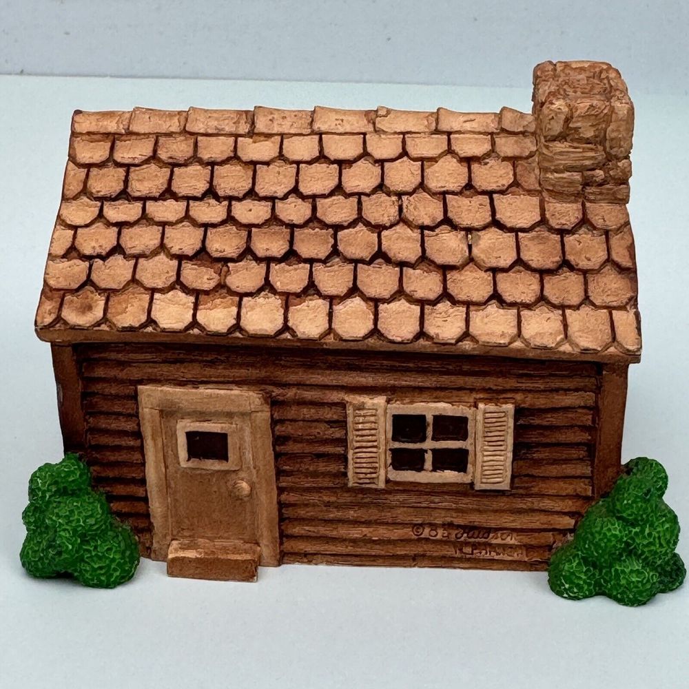 Hudson Porcelain Home Sweet Home Figurine Handpainted VTG 1983 Country Cottage‎ - Picture 5 of 15